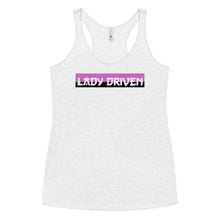  Lady Driven - Women's Racerback Tank (White)