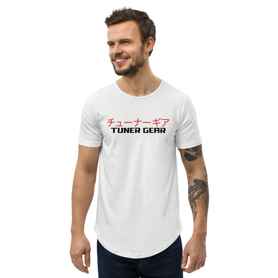 Tuner Gear Japanese - Men's Curved Hem T-Shirt (White)