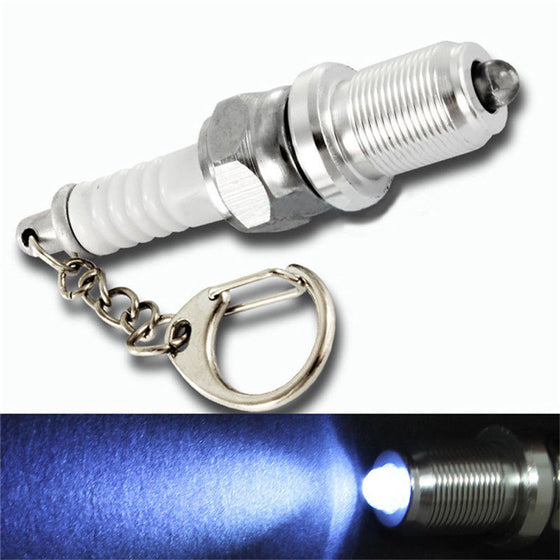 Spark Plug Flashlight Keychain