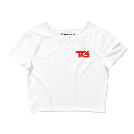TG | Tuner Gear - Women’s Crop Tee (White)